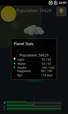 Planet in a Bottle stats.