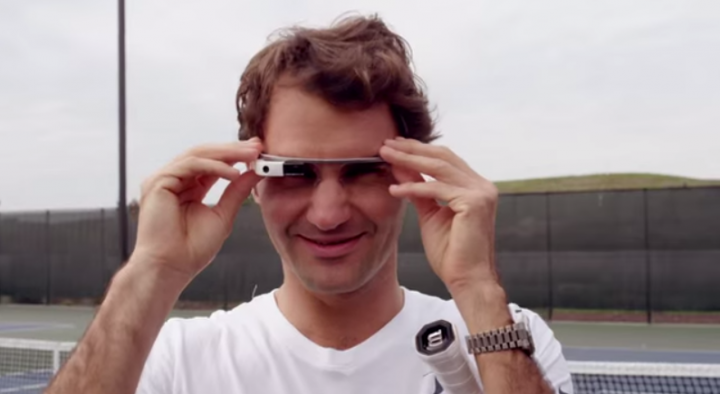 Roger Federer Google Glass