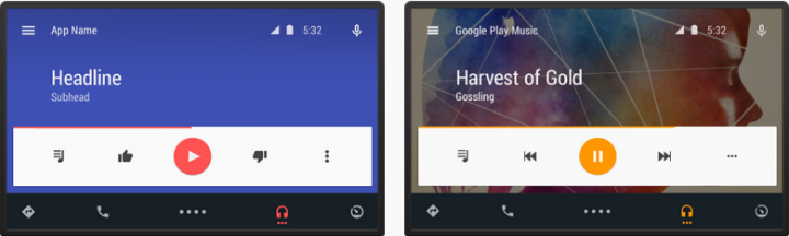 Android Auto - prehravac hudby
