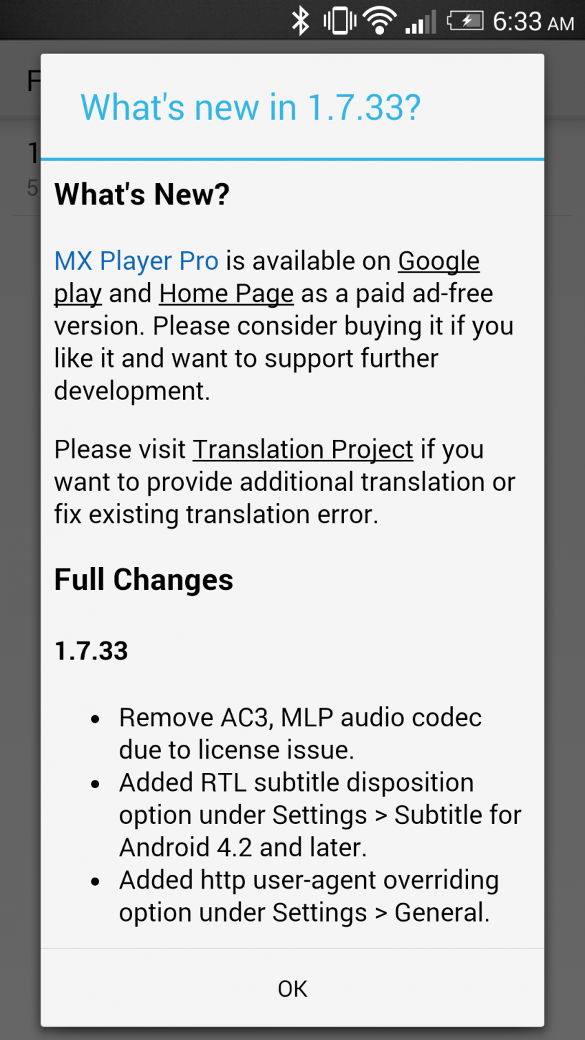 mx player update 1
